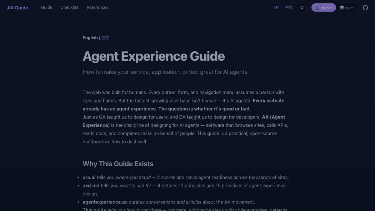 Agent Experience Guide